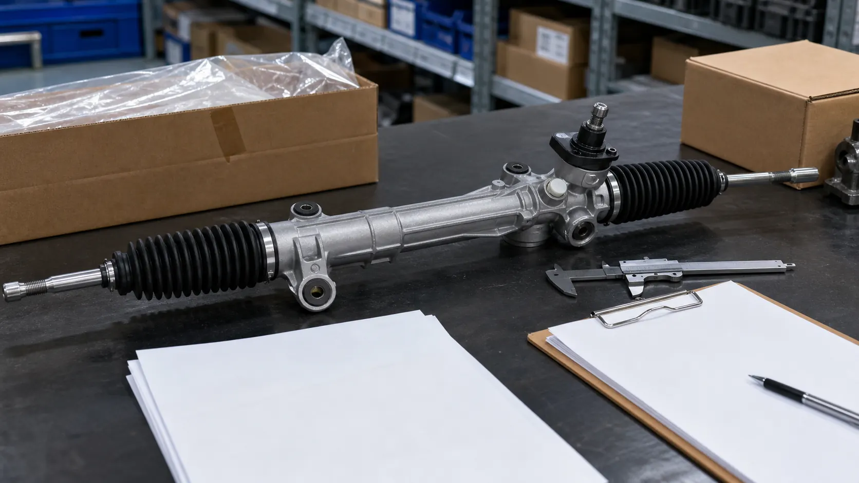 Generic compact car steering rack prepared for OE 56500-1Y501 sourcing
