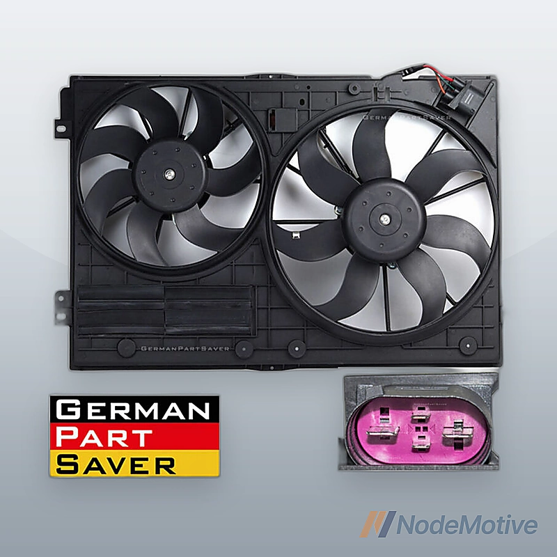 Radiator Cooling Fan Assembly Fits Volkswagen Golf Jetta Rabbit Beetle 2.0L 2.5L
