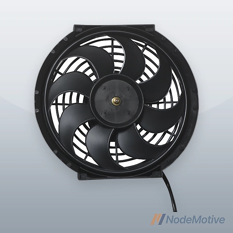 10\" Universal Slim Fan Push Pull Electric Radiator Cooling 12V 80W w/ Mount Kit