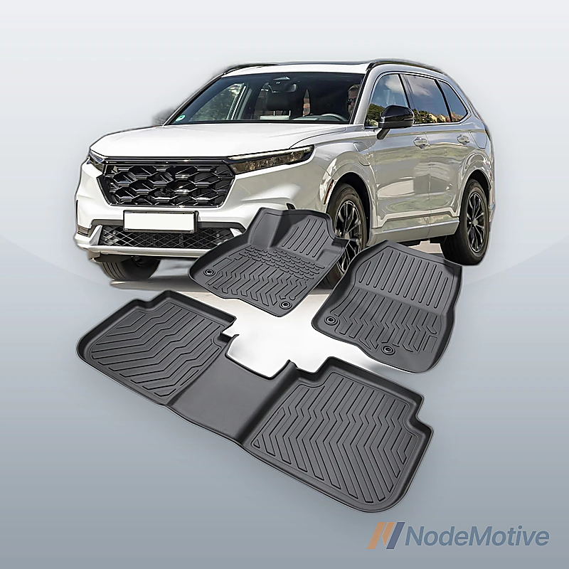 Car Floor Mats for 2023 Honda CRV Hybrid Black All-Weather TPE Rubber Car Mats