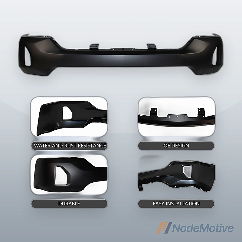 For 16-18 Chevy Silverado 1500 Black Front Bumper Face Bar w/ Fog Light Holes