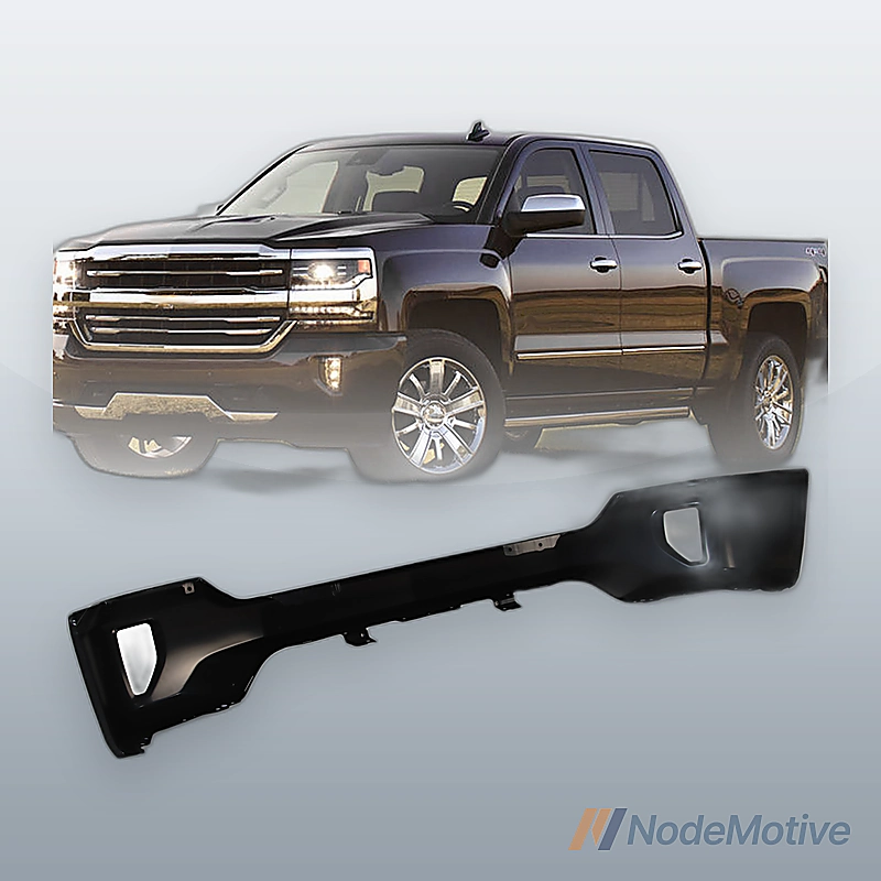 For 16-18 Chevy Silverado 1500 Black Front Bumper Face Bar w/ Fog Light Holes