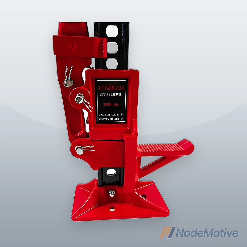 33\" High Lift Ratcheting Off Road Utility Farm Jack, 6000lbs/3Ton Capacity Red