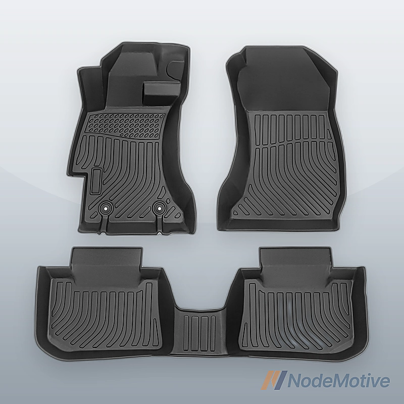 Car Floor Mats for 2013-2017 Subaru Crosstrek / XV Black All-Weather TPE Rubber