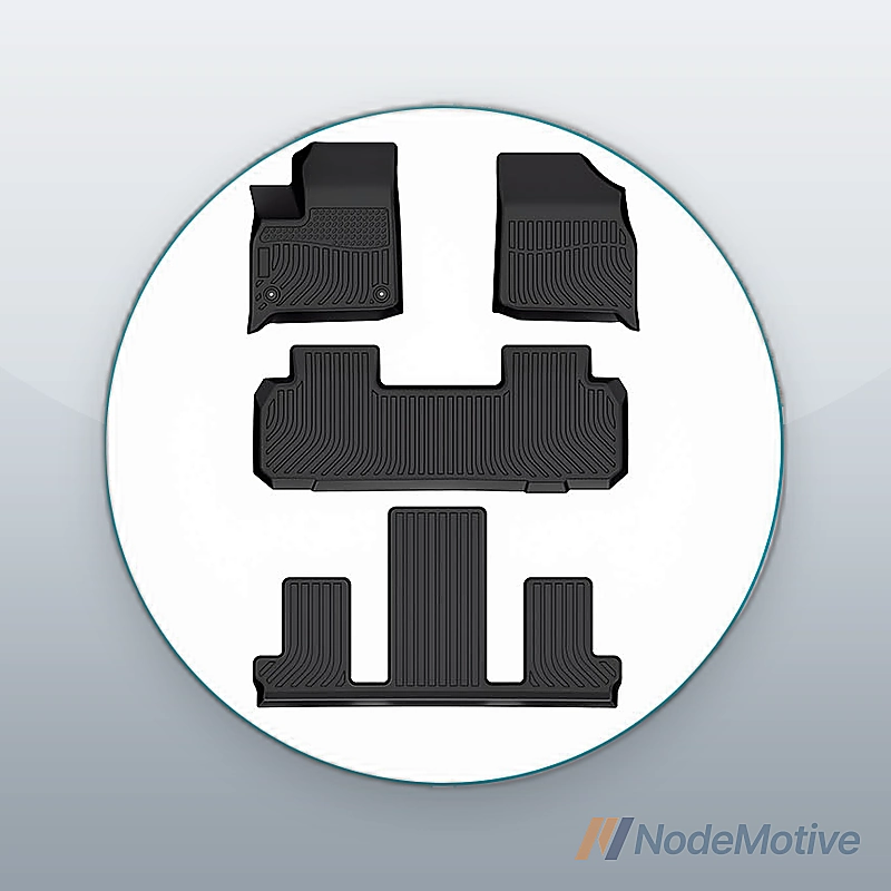 Fits 18-24 Chevy Traverse 7-Seat 3D Floor Mats All Weather Heavy Duty TPE Carpet