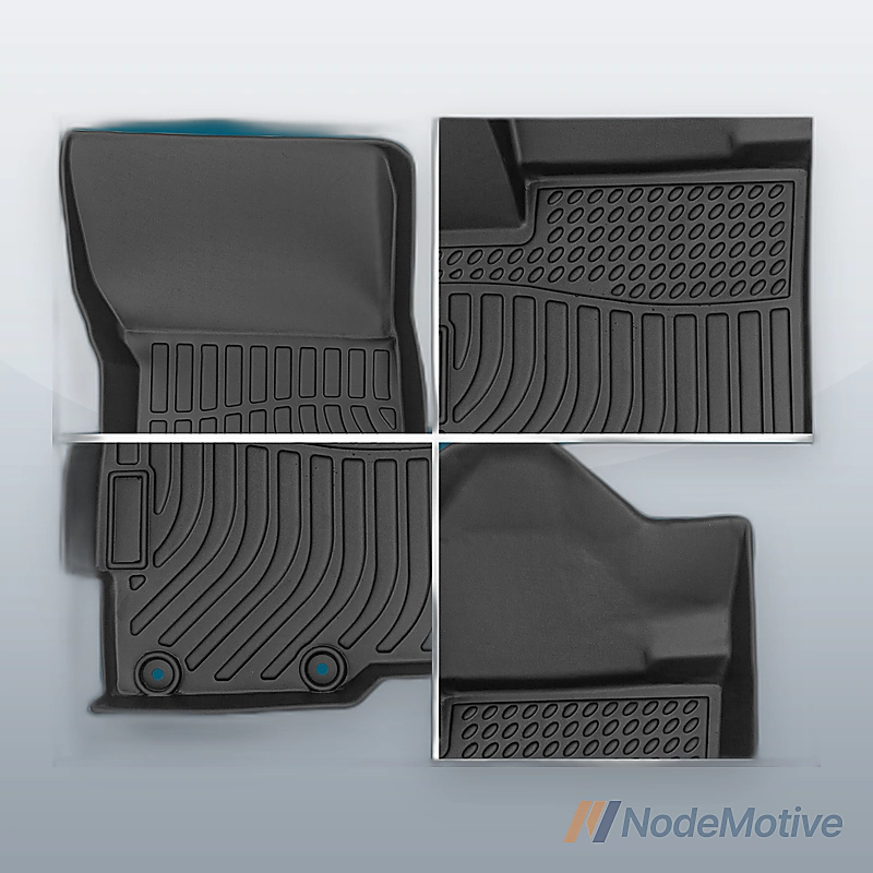 Car Floor Mats 2014-2021 MITSUBISHI Outlander Black All-Weather TPE Rubber