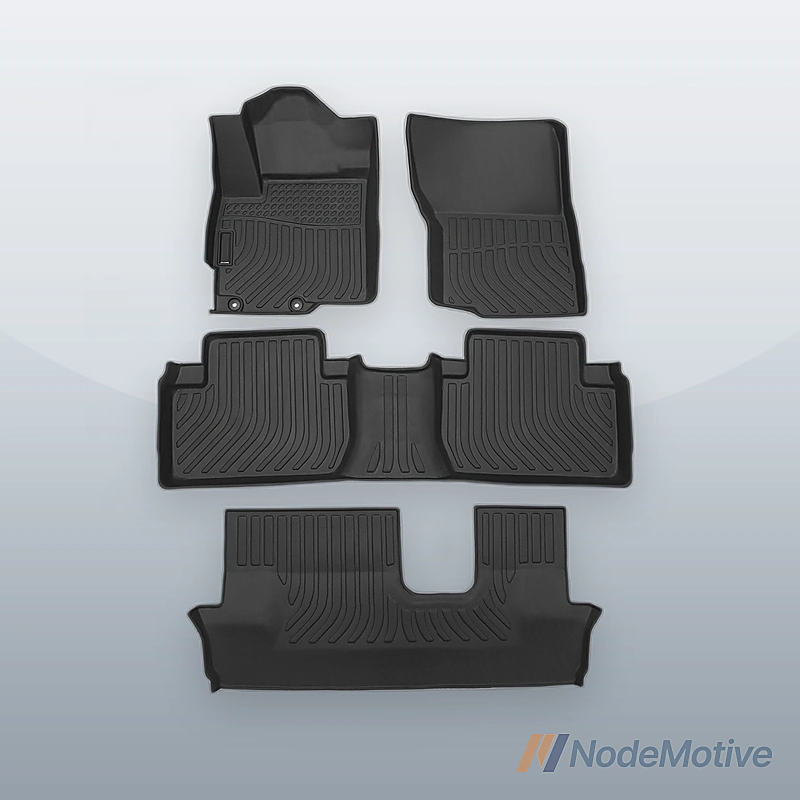 Car Floor Mats 2014-2021 MITSUBISHI Outlander Black All-Weather TPE Rubber