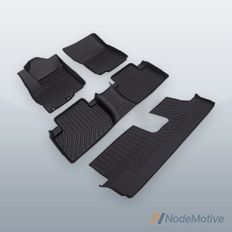 Car Floor Mats 2014-2021 MITSUBISHI Outlander Black All-Weather TPE Rubber