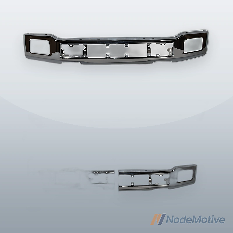 Premium Chrome Front Bumper For 2018-2020 Ford F-150 W/Fog Light Holes