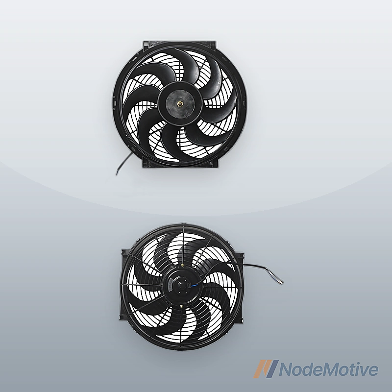 14\" Universal Slim Fan Push Pull Electric Radiator Cooling 12V 90W w/ Mount Kit