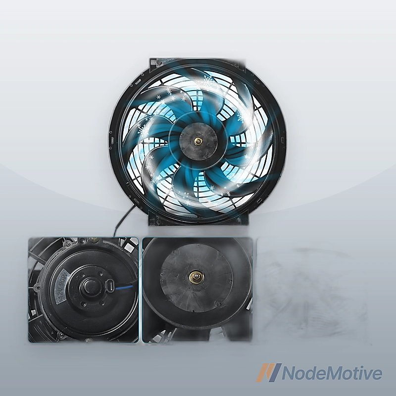 14\" Universal Slim Fan Push Pull Electric Radiator Cooling 12V 90W w/ Mount Kit