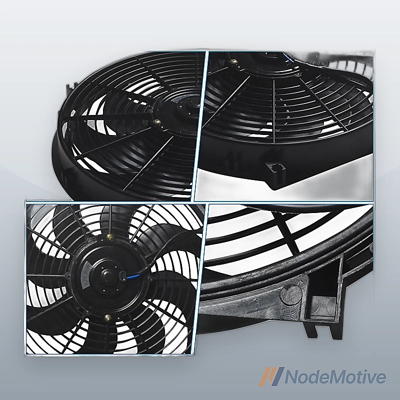 14\" Universal Slim Fan Push Pull Electric Radiator Cooling 12V 90W w/ Mount Kit