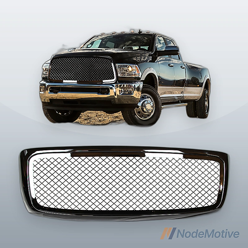 Car Front Grill for 02-05 Dodge Ram 1500 2500 3500,Gloss Black Grille