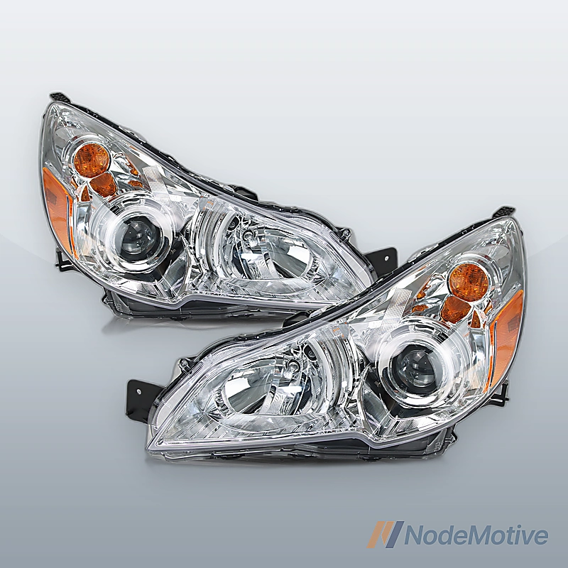 1*Pair Left Right Car Headlight Assembly for 10-14 Subaru Legacy Chrome Housing