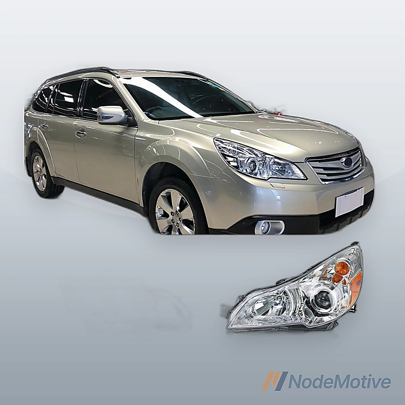 1*Pair Left Right Car Headlight Assembly for 10-14 Subaru Legacy Chrome Housing