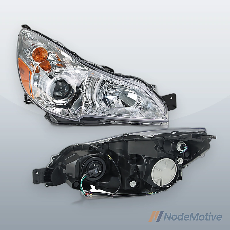 1*Pair Left Right Car Headlight Assembly for 10-14 Subaru Legacy Chrome Housing