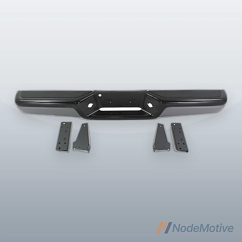 Step Bumper Assembly For 1997-2004 Dodge Dakota Powdercoated Black With Bracket