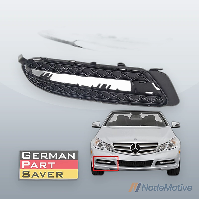 New 2pcs Front Bumper Fog Light Grille & Trim Right For Mercedes Benz E350 E550