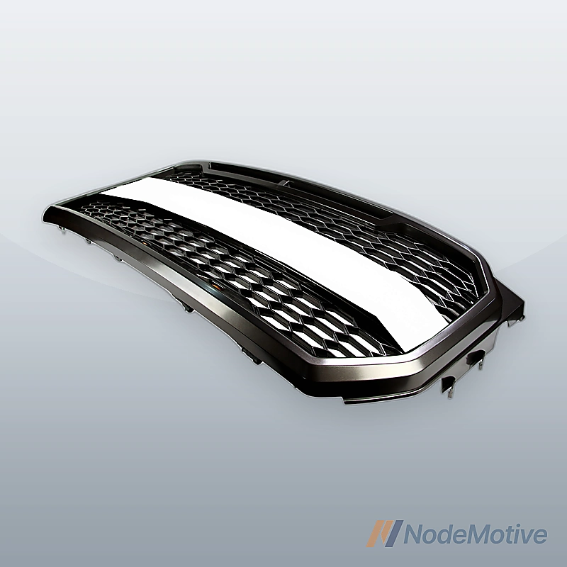 Car Front Grill for 2015-2017 Ford F-150 with LED&Wiring Grey Grille