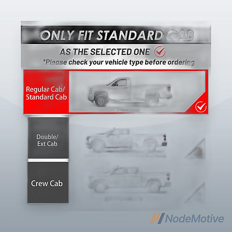 6\'\' Running Board For 19-22 Chevy Silverado GMC Sierra 1500 Regular Cab Nerf Bar