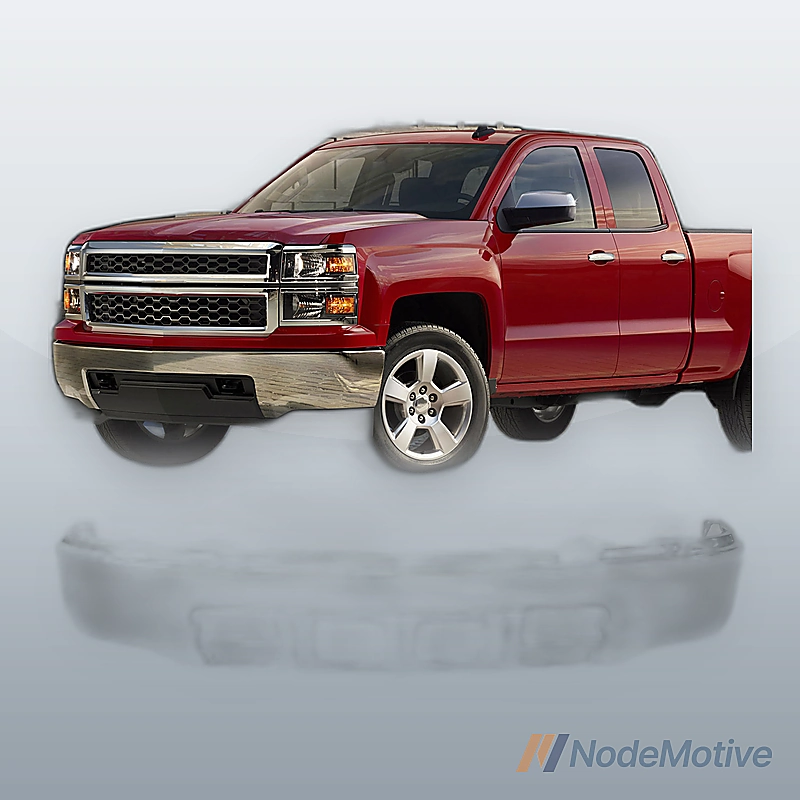 Chrome Front Bumper For 2014-2015 Chevrolet Silverado 1500 Pickup Without Fogs