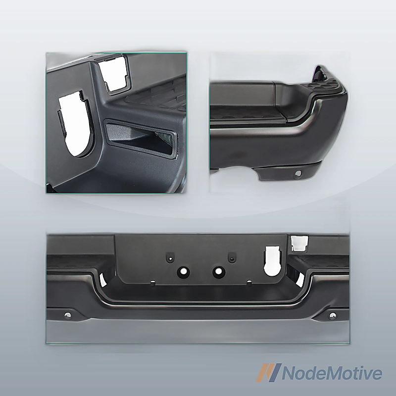 Complete Rear Step Bumper Assembly For 2019-2024 RAM 1500 With Dual Exhaust