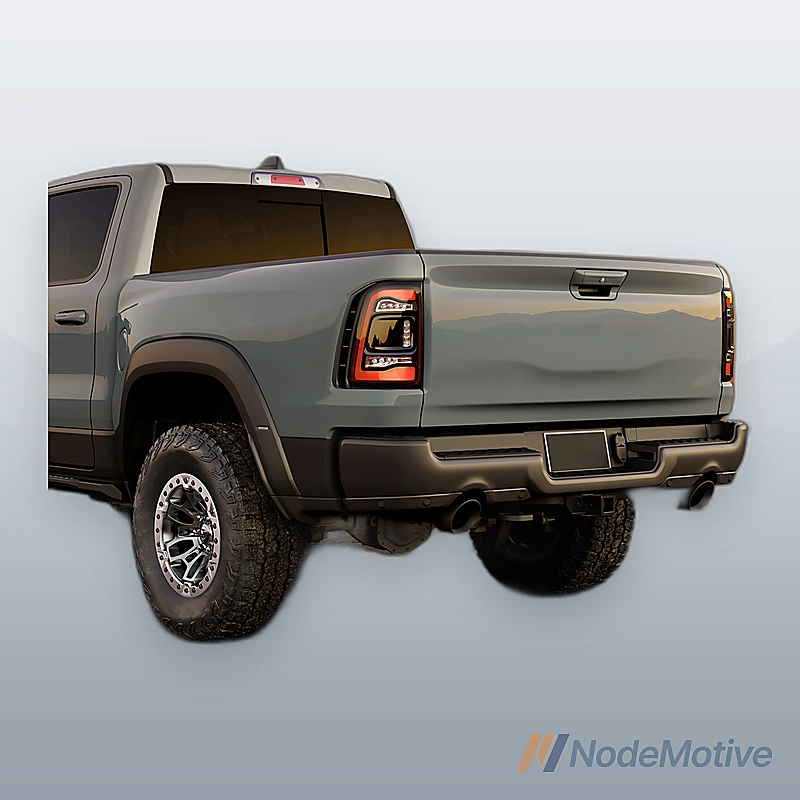 Complete Rear Step Bumper Assembly For 2019-2024 RAM 1500 With Dual Exhaust