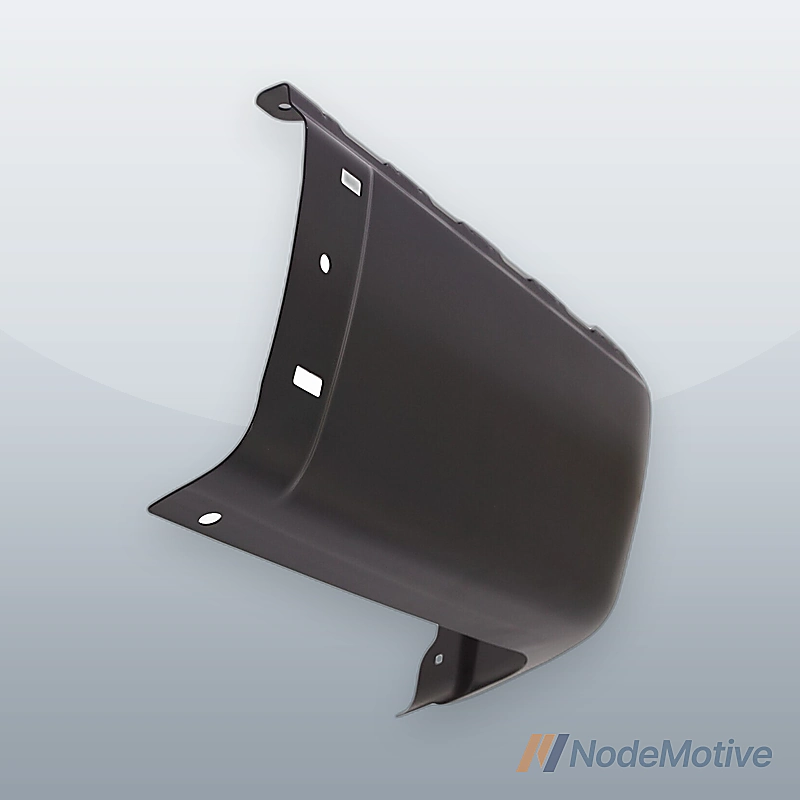 Bumper End Cap For 07-13 Chevrolet Silverado 1500 Rear Right Painted Black Steel
