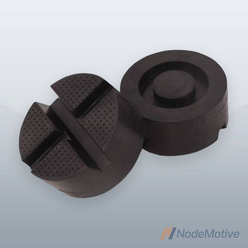 2PCS Universal Car Rubber Cross Slotted Jack Pad Adapter Guard Rail Floor
