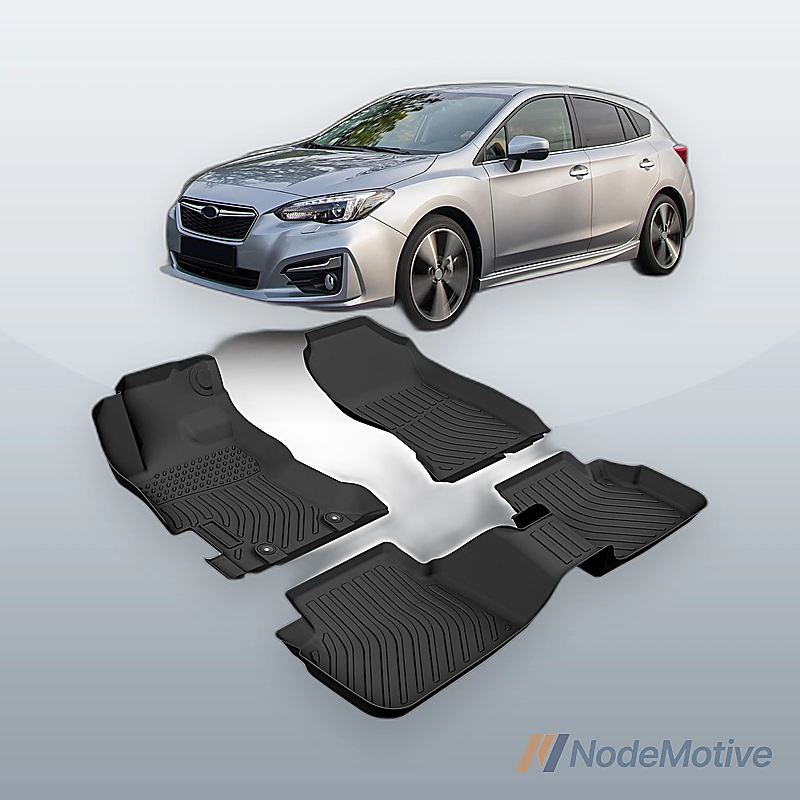 Car Floor Mats for2015-2019 Subaru Legacy Black All-Weather TPE Rubber