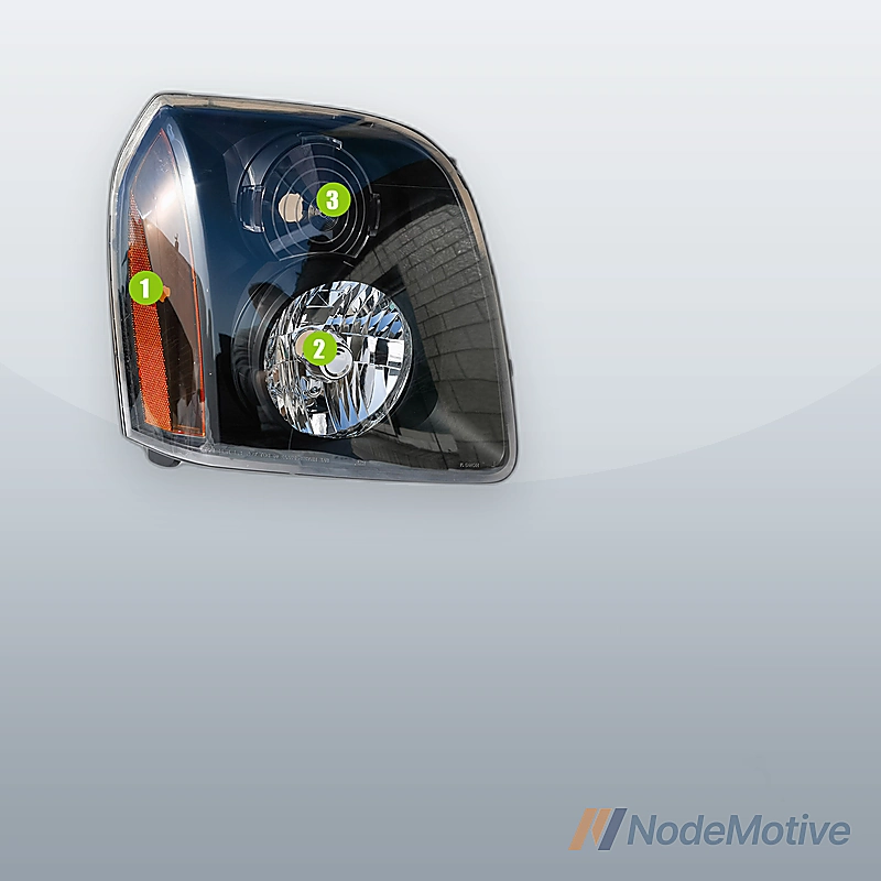 Headlight for 2007-2014 GMC Yukon XL 1500 XL 2500,Clear Lens, 1 Pair Headlamps