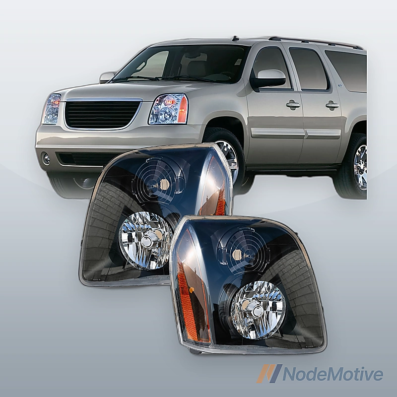 Headlight for 2007-2014 GMC Yukon XL 1500 XL 2500,Clear Lens, 1 Pair Headlamps