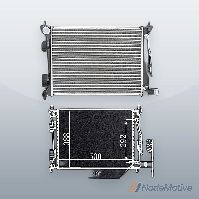Car Aluminium Radiator for 12-2017 Hyundai Accent Dodge Attitude Kia Rio, 13253