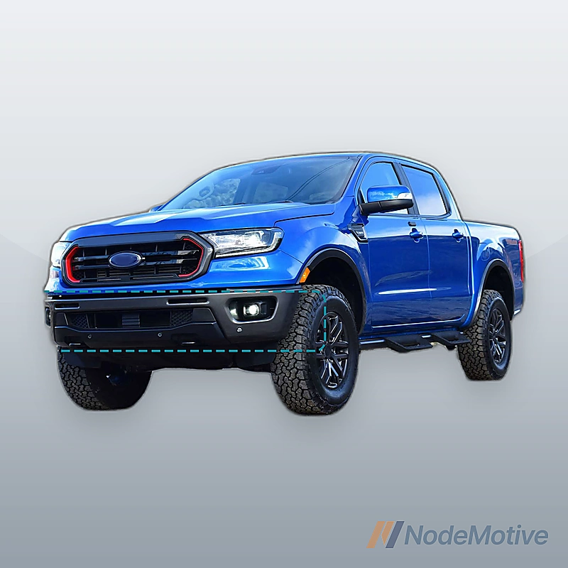 Paintable Steel Front Bumper For 2019-2023 Ford Ranger With Sensor Holes