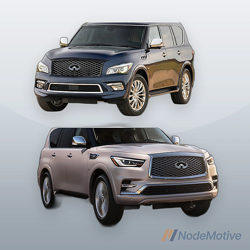 Front Grill for 2018-2021 INFINITI QX80 w/Camera Hole Chrome Frame