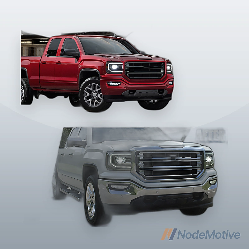Chrome Front Face Bar for 2016-2018 GMC Sierra 1500 w/ Park Assist