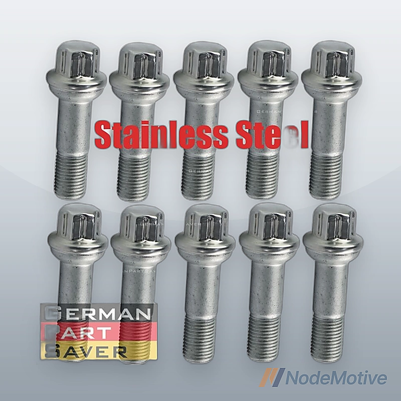 10PC STAINLESS STEEL Wheel Lug Bolt 2 5/8\" fit Mercedes W164 W166 X204 W221 C216