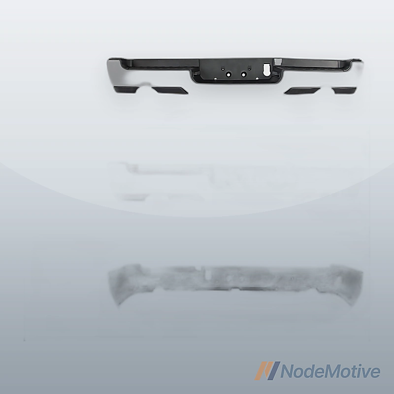 Chrome Steel Rear Bumper Assembly for 2019-2024 RAM 1500 w/ Dual Exhaust