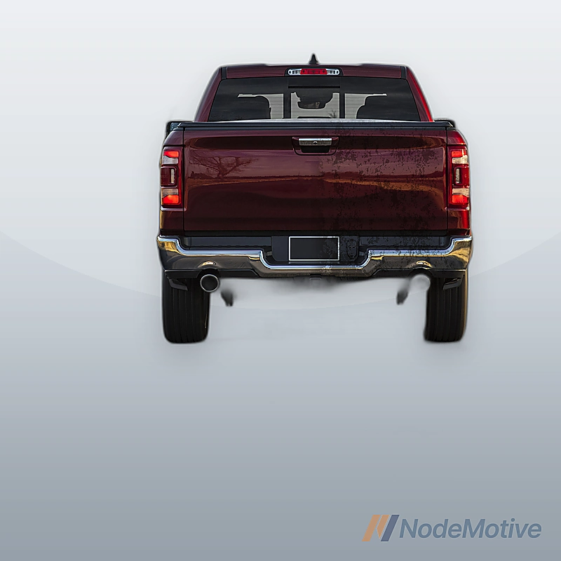 Chrome Steel Rear Bumper Assembly for 2019-2024 RAM 1500 w/ Dual Exhaust
