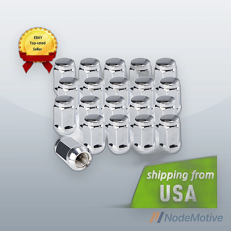 24pcs White 14x1.5 Bulge Acorn Wheel Bearing Lug Nuts For Chevy