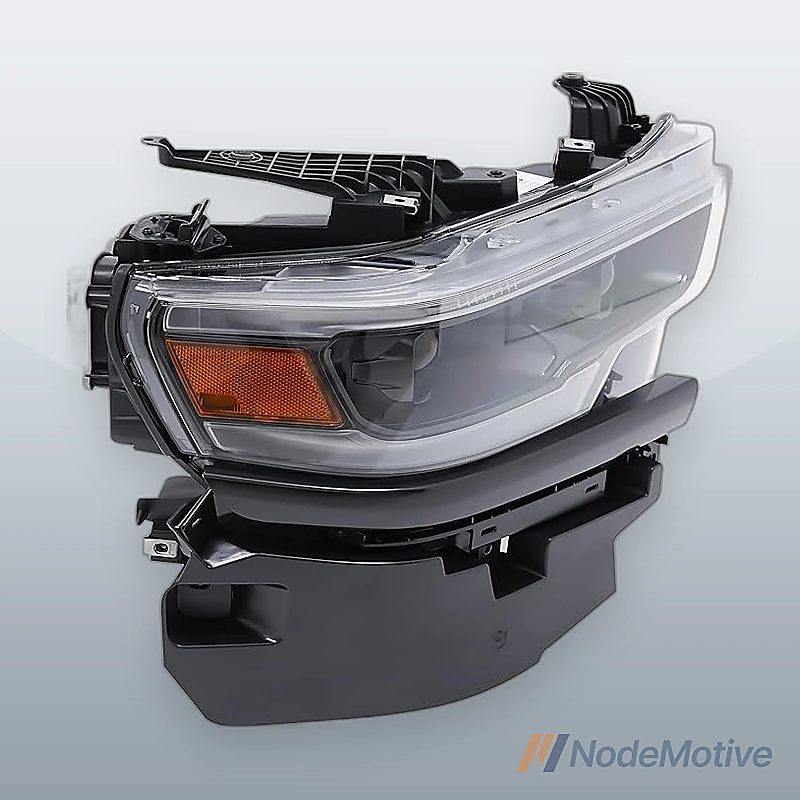 For 2019 2020 2021 2022Dodge Ram 1500 Headlight Assembly Right Passenger Headlamp Black Housing LED