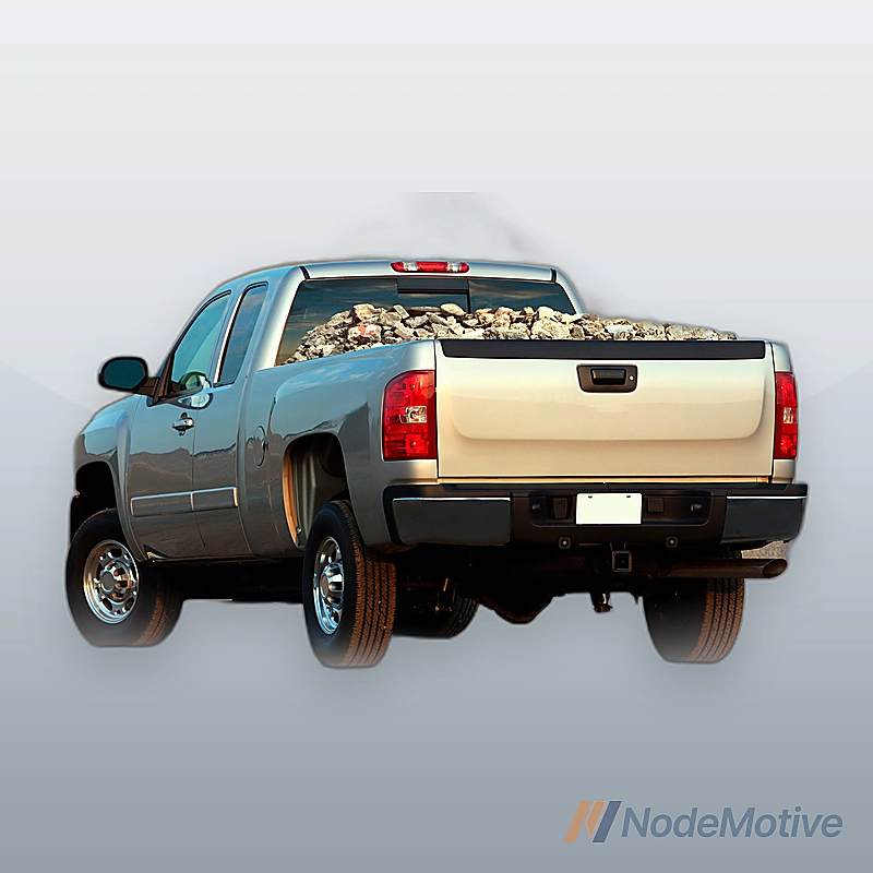 Black Rear Step Bumper Assembly for 2007-2013 Silverado 1500