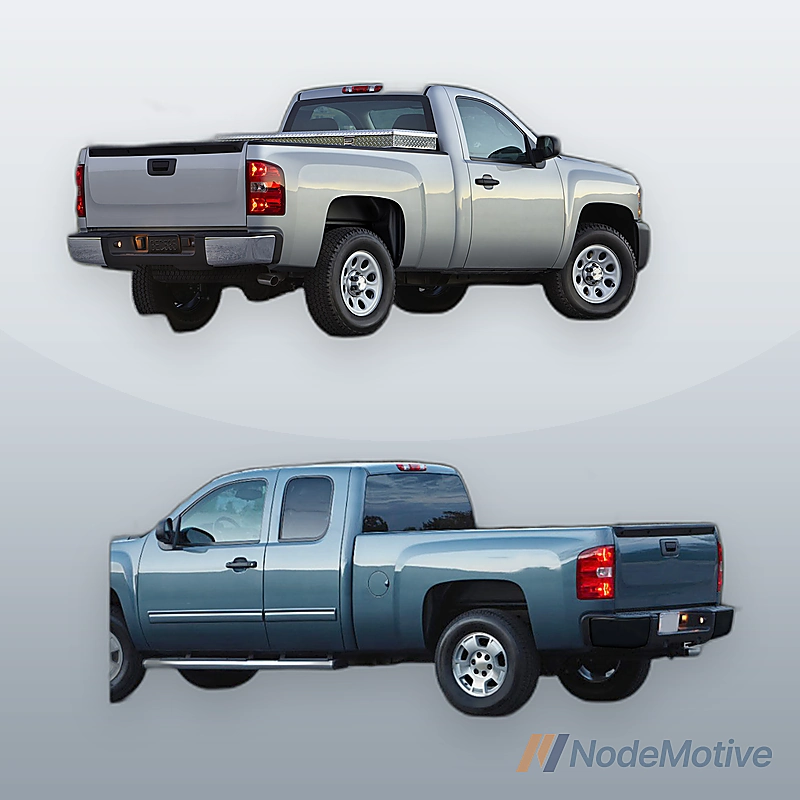 Black Rear Step Bumper Assembly for 2007-2013 Silverado 1500