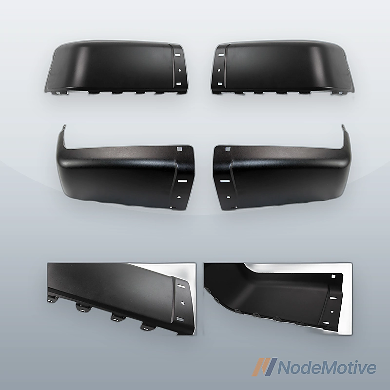 Black Rear Step Bumper Assembly for 2007-2013 Silverado 1500