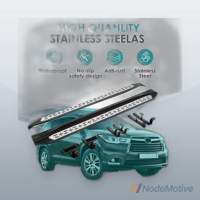 Fits 2014-2019 2017 2018 Toyota Highlander Nerf Bars Side Steps Running Boards