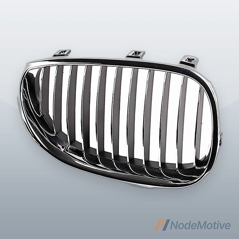 Bumper Hood Chrome Grill Grille Kidney Front L + R for BMW E60 E61