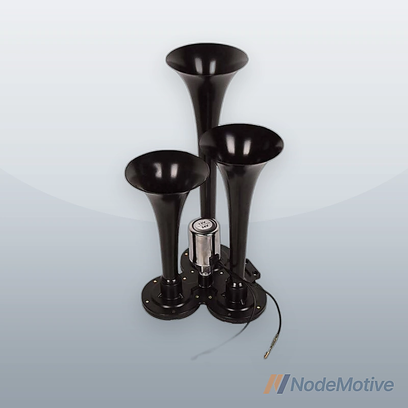 Train Air Horn 3 Trumpets Black for Truck / Car / SUV Loud Sound 12V / 24V