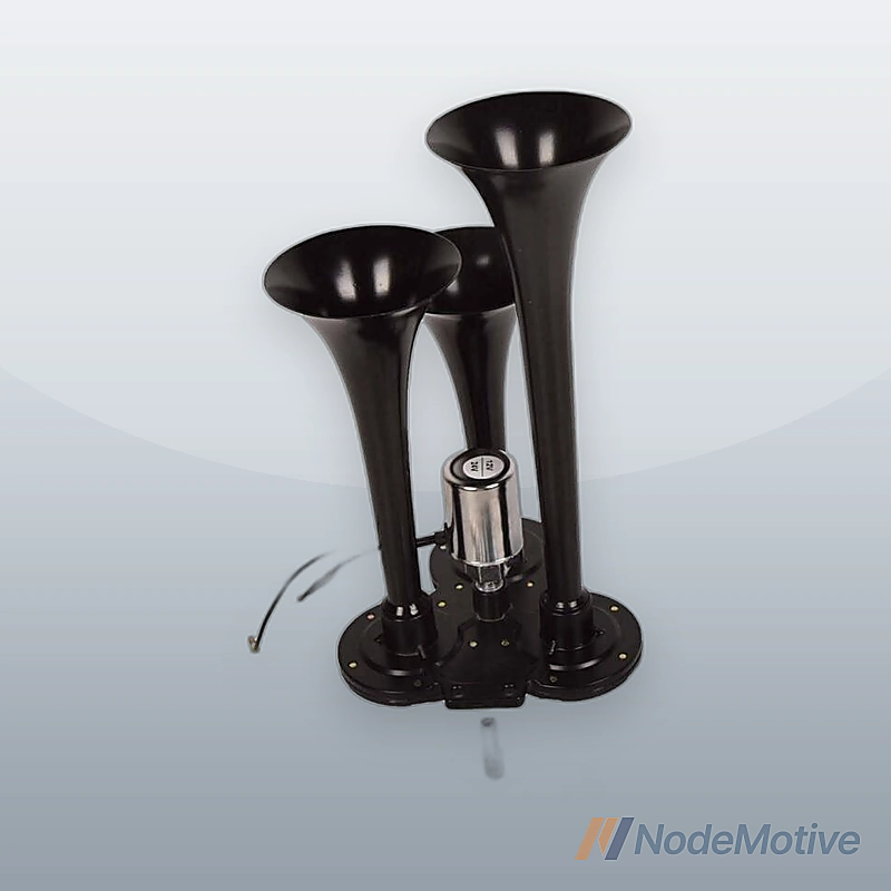Train Air Horn 3 Trumpets Black for Truck / Car / SUV Loud Sound 12V / 24V