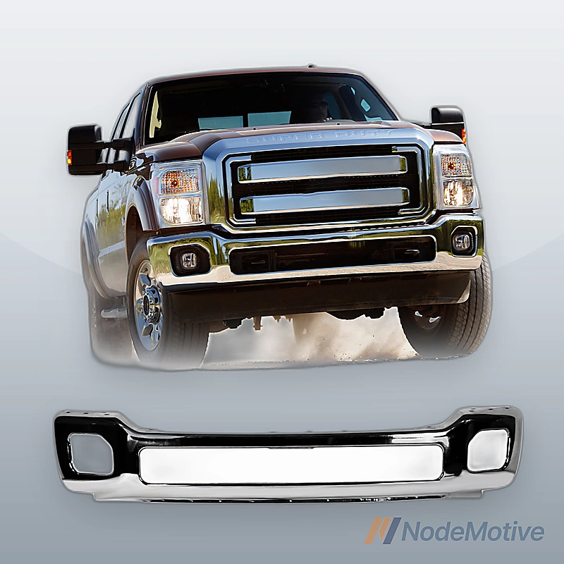 Chrome Steel Front Bumper for 2011-2016 F-250 F-350 Super Duty Truck