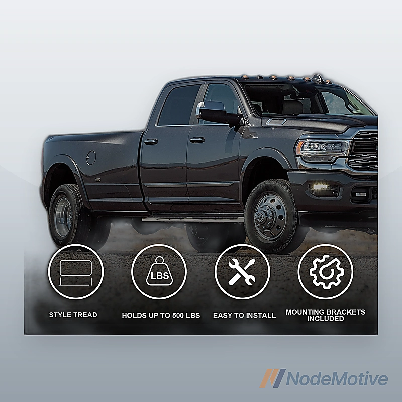 For 09-23 Dodge Ram 1500 Quad Cab 6\' Side Step Bars Black Running Boards